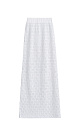 Ажурная юбка длины макси из 100% льна. Модель прямого кроя, с эластичным поясом на резинке.
