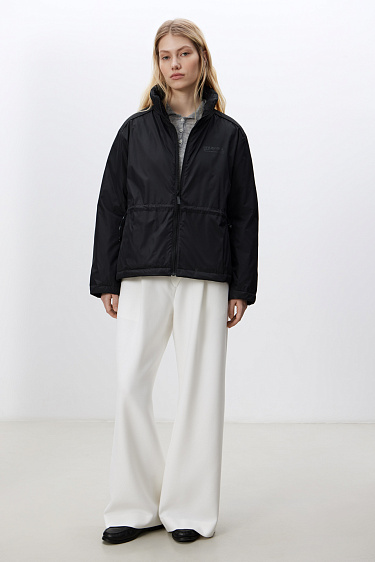 Пуховик с кулиской на талии