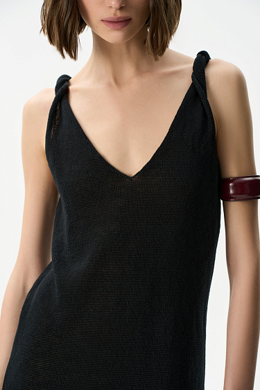 Сарафан с перекрученными бретелями из 100%