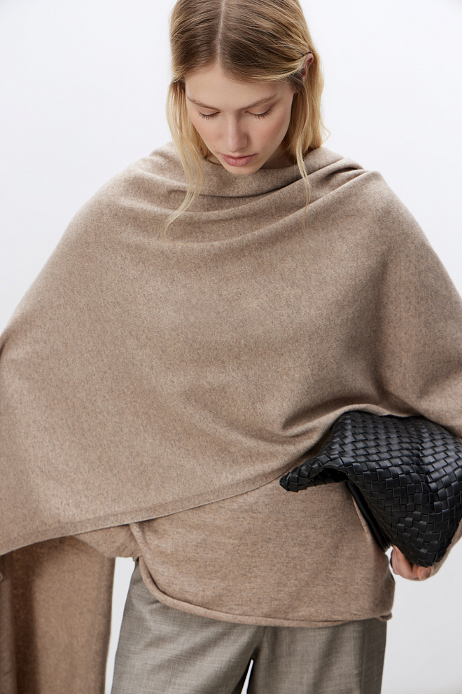 Палантин из кашемира и шерсти