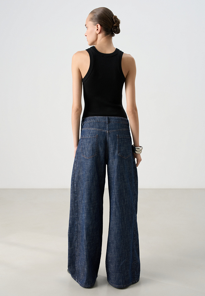 Широкие джинсы из 100% хлопка