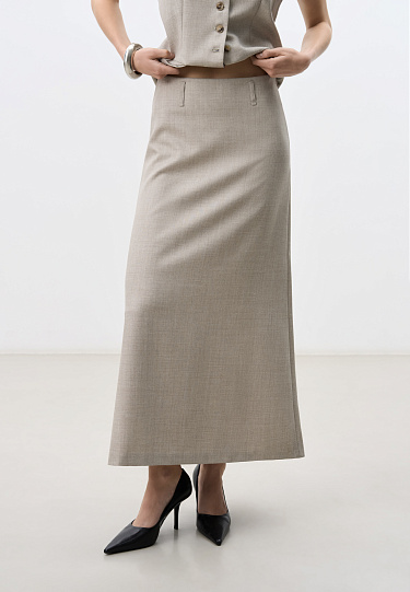 Юбка макси из шерсти