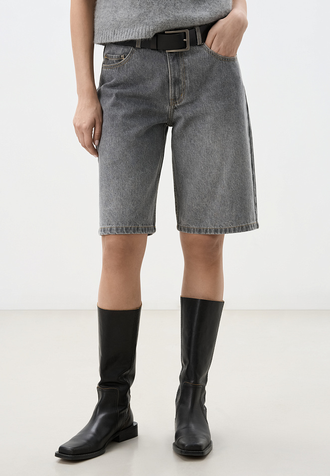 Джинсовые шорты-бермуды из 100% хлопка