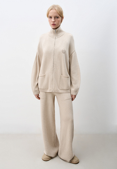 Спортивный бомбер из кашемира и шерсти 