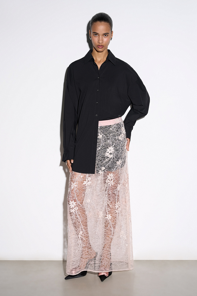 Юбка макси с цветочным орнаментом