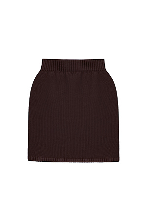 коричневый Трикотажная юбка длины мини из 100% хлопка. Модель приталенного силуэта с эластичным поясом в рубчик.
