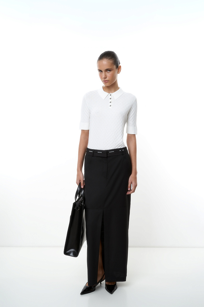 Трикотажная футболка-поло