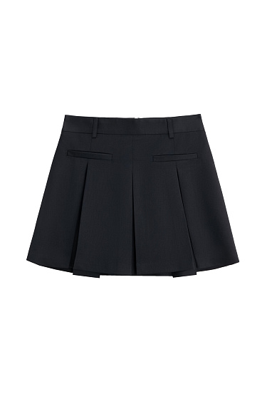 Юбка мини со встречными складками